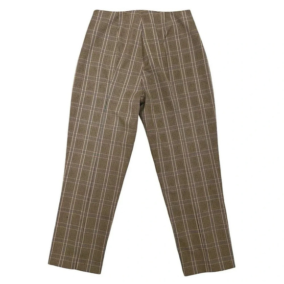Drew Isabelle Pant Check pattern Camel Brown Preppy Light Academy Professional 6 - Picture 2 of 10